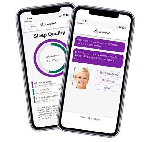 Jeanie - Virtual Sleep Coach Application opened on an iPhone
